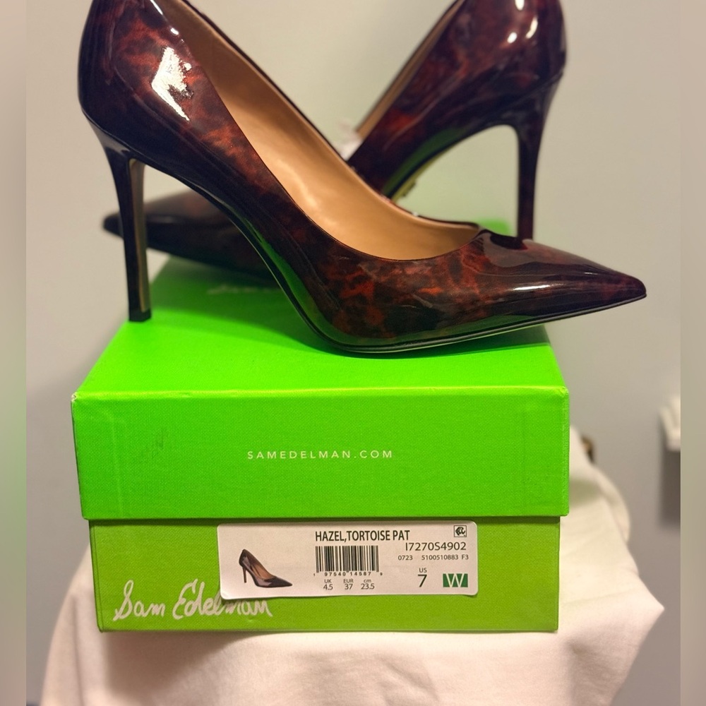 Sam Edelman Tortoise Patent Heels